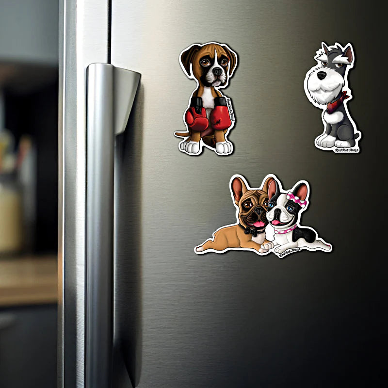 Stick ‘em on the fridge and let your dog’s charm shine every day.