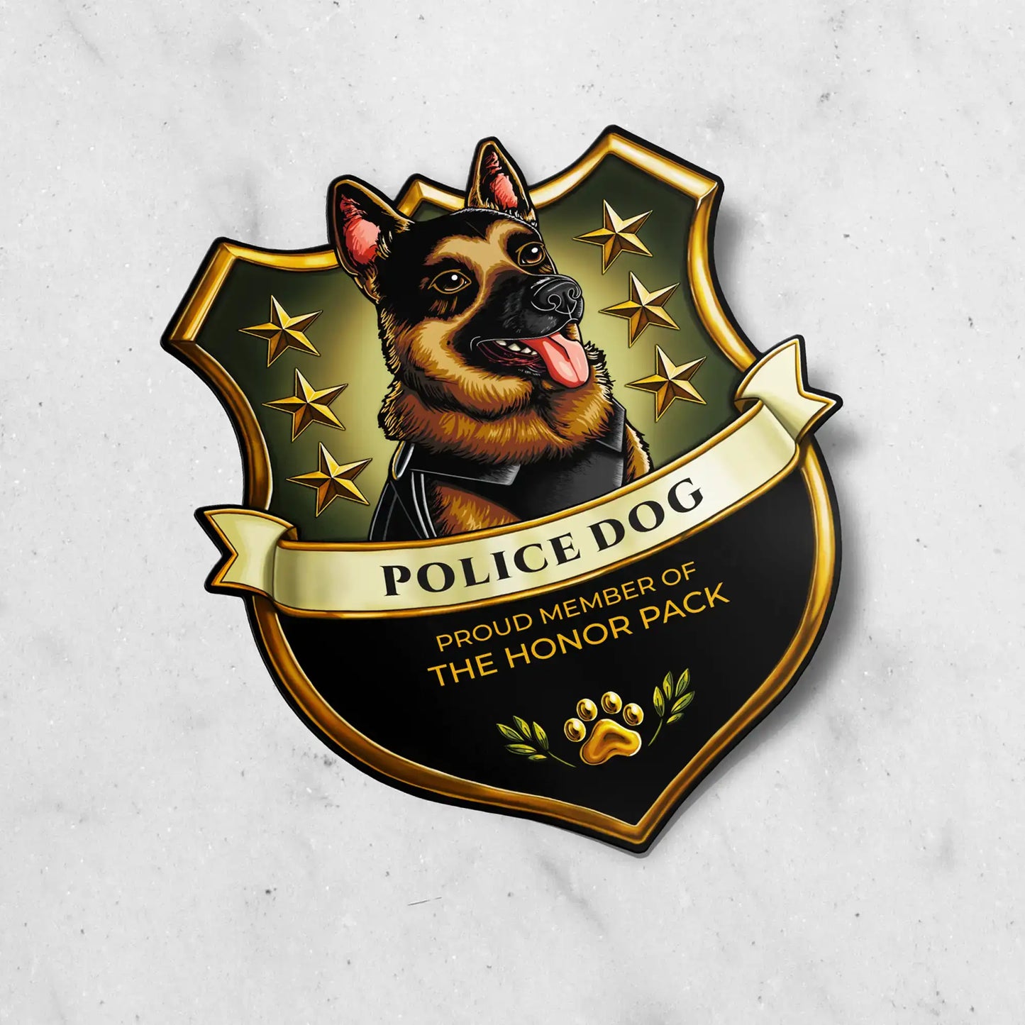 German Shepherd K9 Badge Sticker