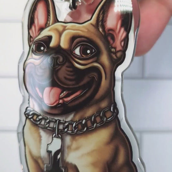 Video of a French Bulldog Keychain