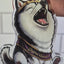Siberian Husky keychain